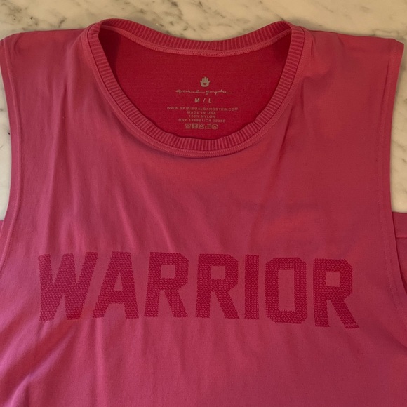 SPRITIAL GANGSTER PINK WARRIOR YOGA WORKOUT RUNNING TANK SIZE M/L - Picture 3 of 6